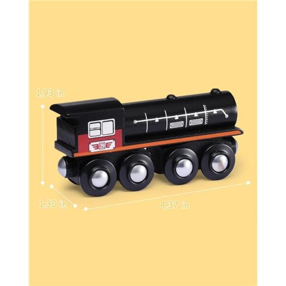 Wooden Train Set Accessories, Magnetic Toy Car Set (10 PCS) - Picture 3 of 7
